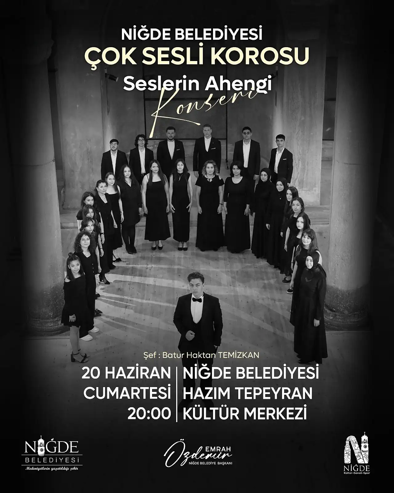 Niğde Belediyesi Çok Sesli Korosu'ndan sanat dolu gece