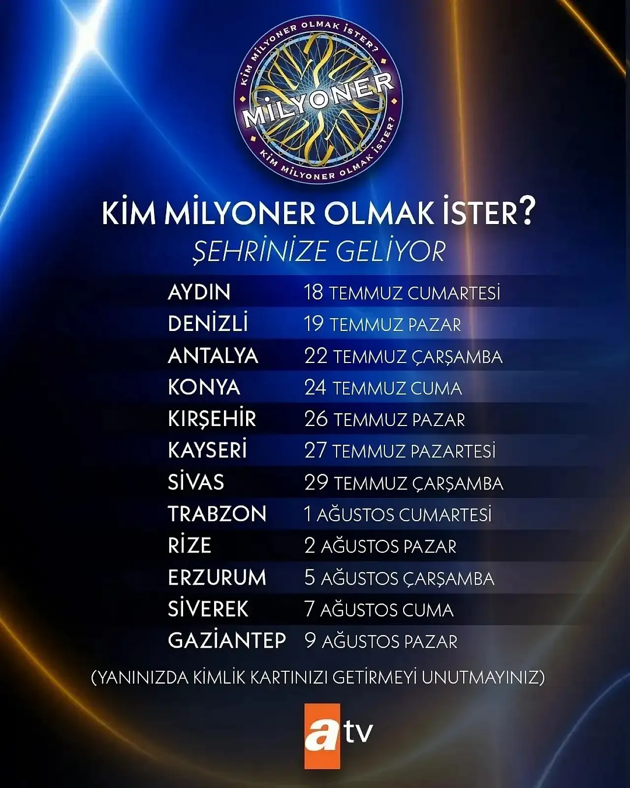 Bilgisine güvenenler dikkat! Kim Milyoner Olmak İster? Kayseri'de seçme yapacak