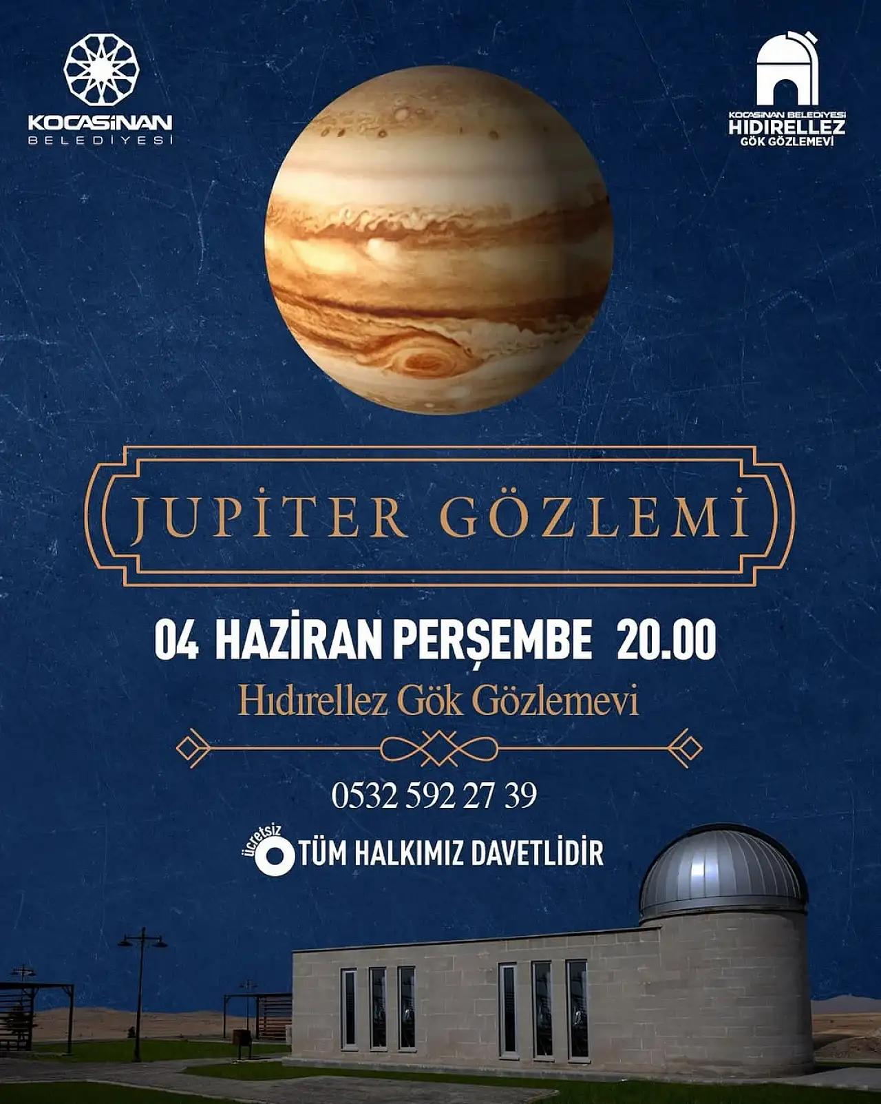 Hıdırellez Gök Gözlemevi'nde Jüpiter gözlem etkinliği düzenlenecek