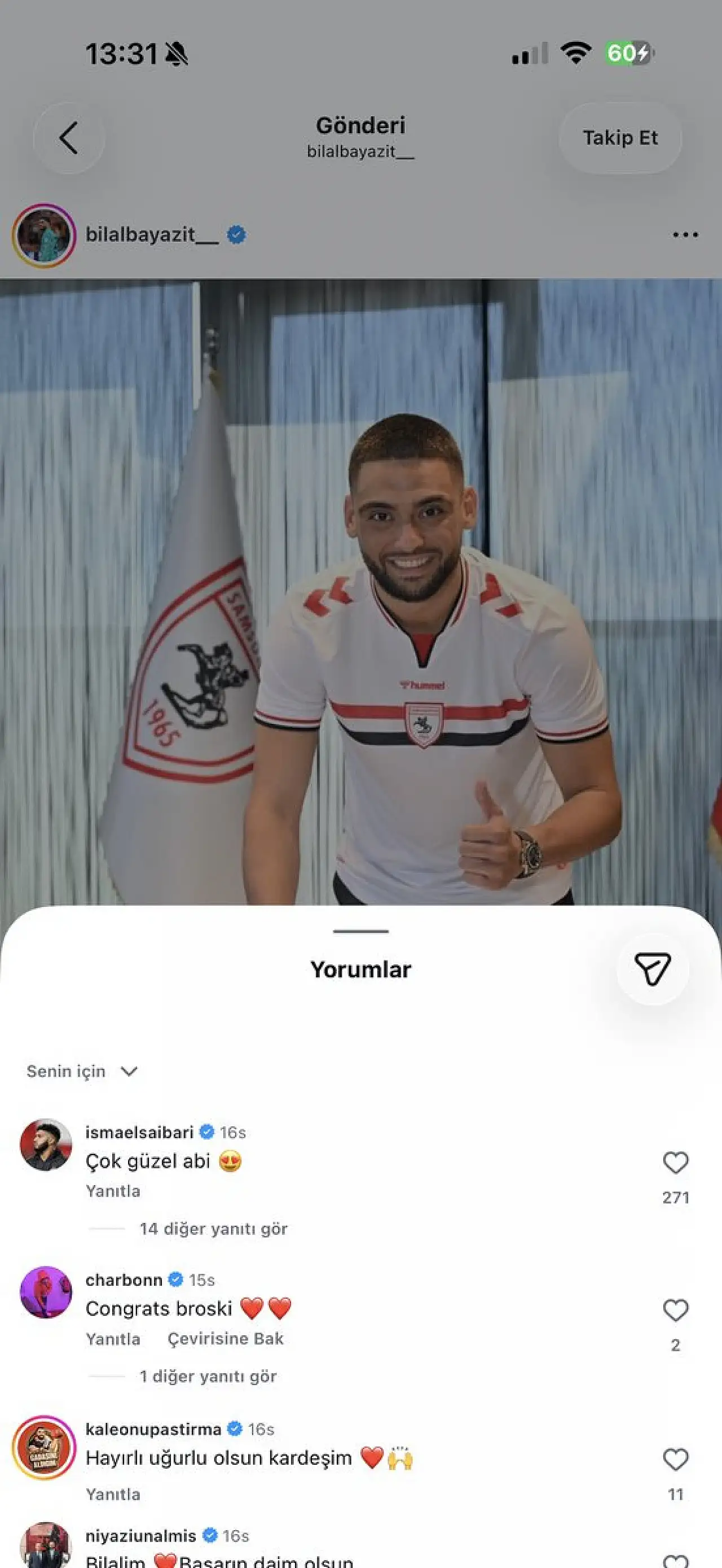 Bayern Münih'in yeni transferi Saibari'den Kayserispor'un eski futbolcusuna Türkçe yorum