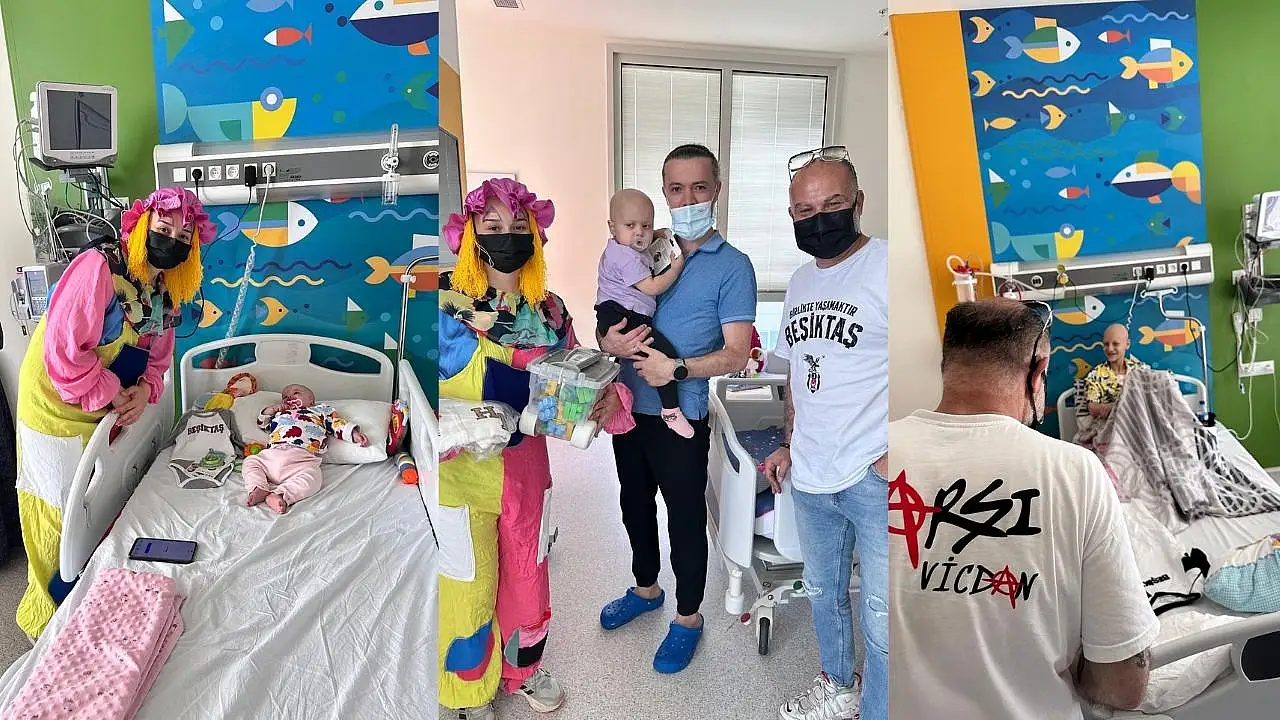 Beşiktaş Taraftar Grubu'ndan KANKA Hastanesi'ne moral ziyareti