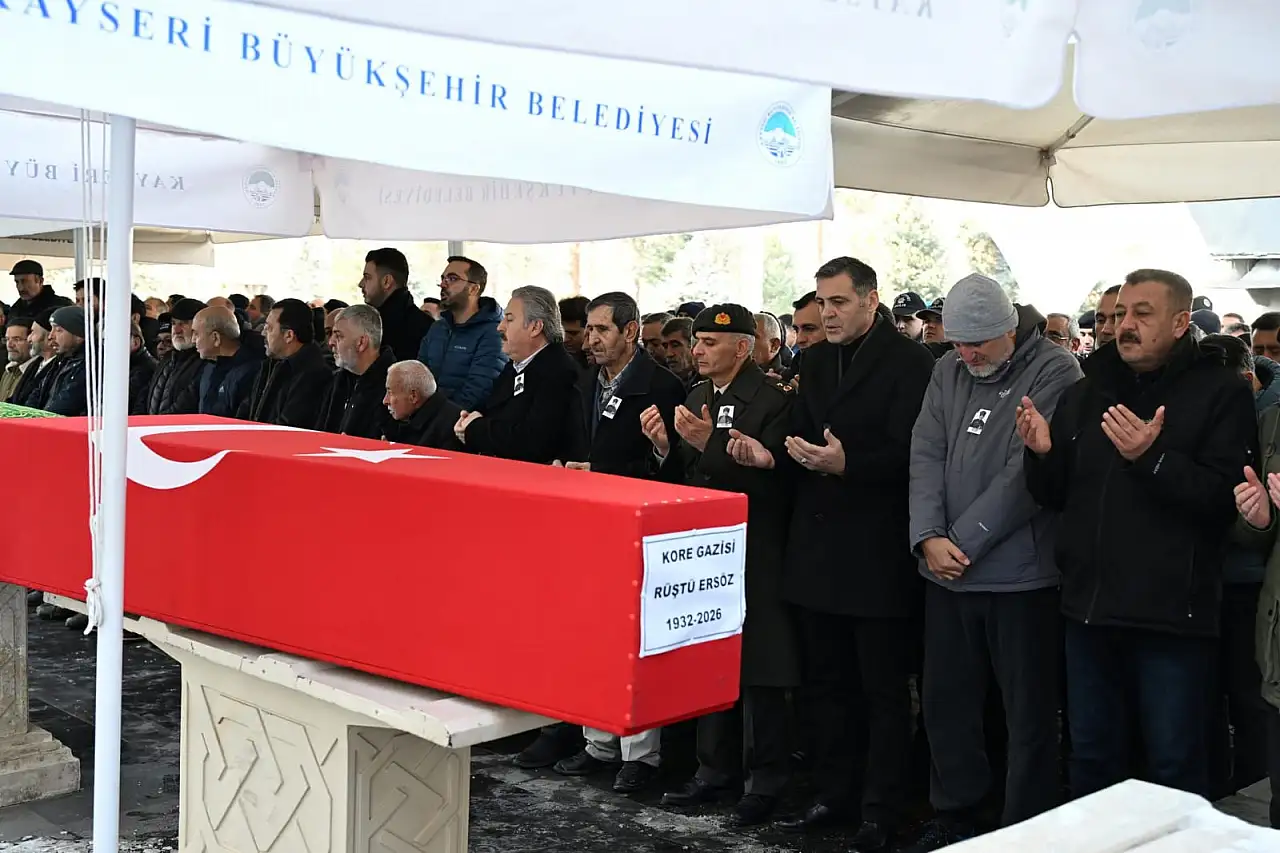 Kayseri'de Kore Gazisi son yolculuğuna uğurlandı