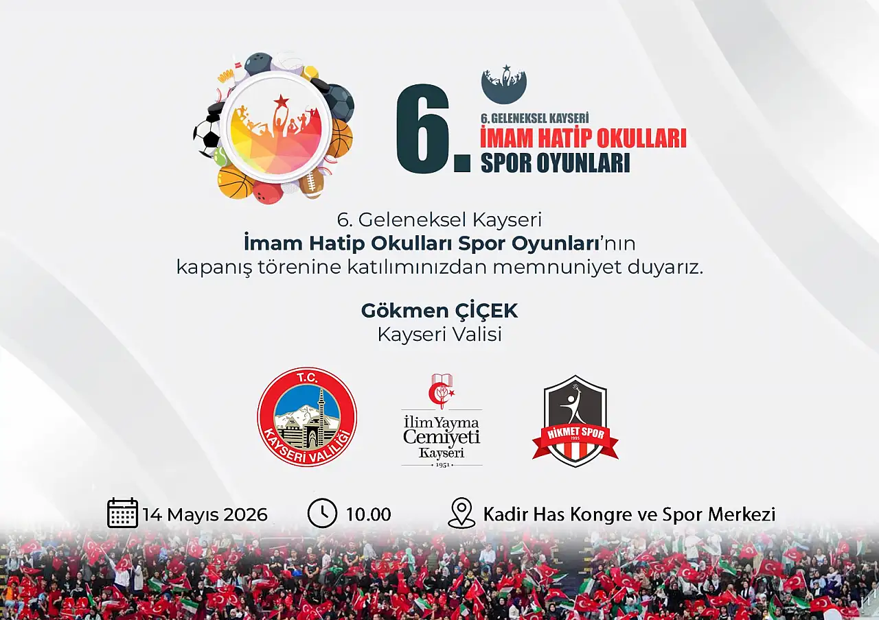 Kayseri'de 6. İmam Hatip Spor Oyunları büyük finalle taçlanıyor