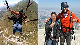 Down sendromlu Zekiye'nin yamaç paraşütü hayali gerçek oldu
