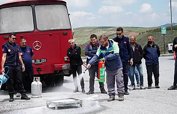 Erciyes AŞ personeline uygulamalı yangın eğitimi verildi