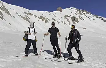 Haziran sonunda Erciyes'te kayak keyfi yaşandı