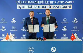 İçişleri Bakanlığı ile Sıfır Atık Vakfı arasında 'sıfır atık' protokolü