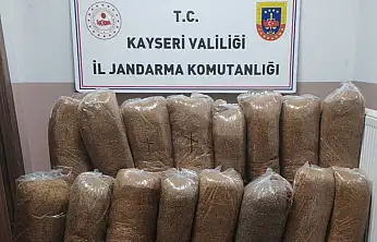 Kayseri'de yol kontrolünde 510 kilo kaçak tütün ele geçirildi