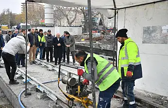 Osman Kavuncu-DSİ kavşağı tramvay hattı yeniden açılıyor