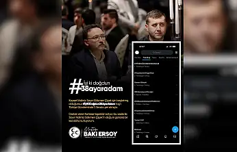 Vekil Ersoy'un paylaştığı #İyiKiDoğdun38AyarAdam etiketi X gündeminde