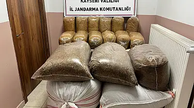 Kayseri'de 600 kilogram bandrolsüz tütün ele geçirildi