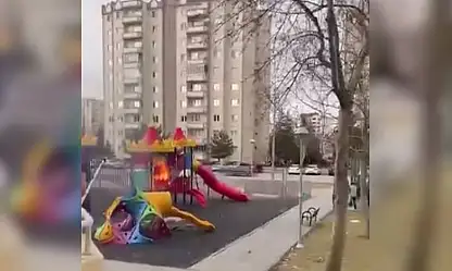 Parktaki kaydırağı ateşe veren 15 yaşındaki çocuk yakalandı