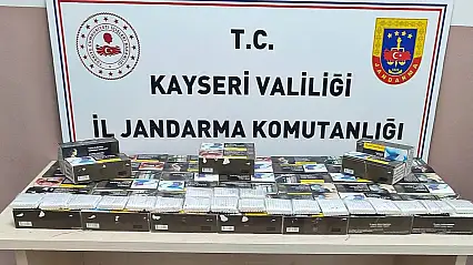 Kayseri'de 10 bin adet içi tütün doldurulmuş makaron ele geçirildi