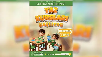 Melikgazi'nin Yaz Kurslarında geri sayım başladı