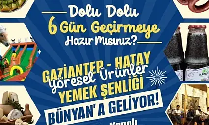 Bünyan'da yöresel ürünler ve yemek şenliği düzenlenecek