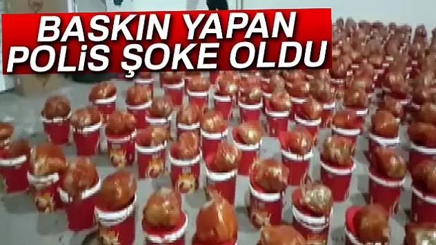 Baskın yapan polis şoke  oldu
