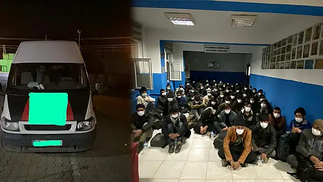15 KİŞİLİK MİNİBÜSTEN 68 DÜZENSİZ GÖÇMEN ÇIKTI