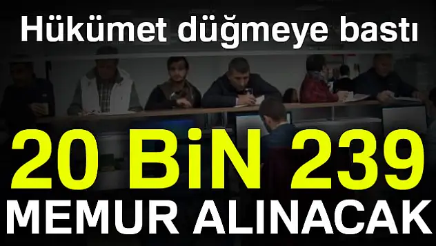 20 bin 239 yeni memur alınacak
