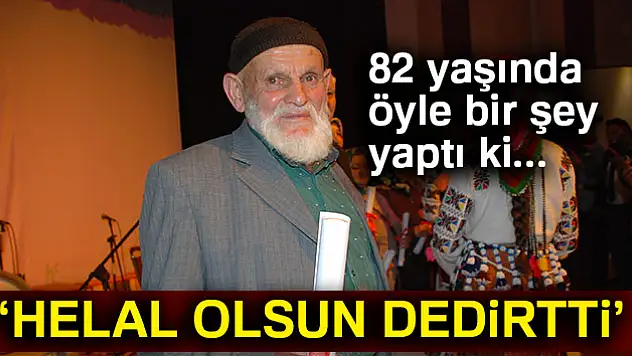 82 yaşındaki dedenin müthiş azmi!