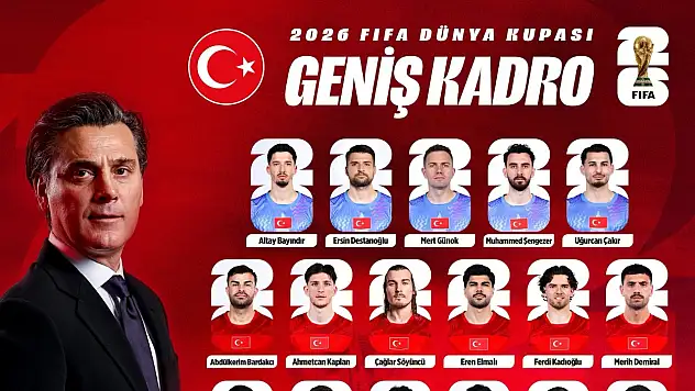A Milli Takım'ın 2026 FIFA Dünya Kupası geniş kadrosu açıklandı