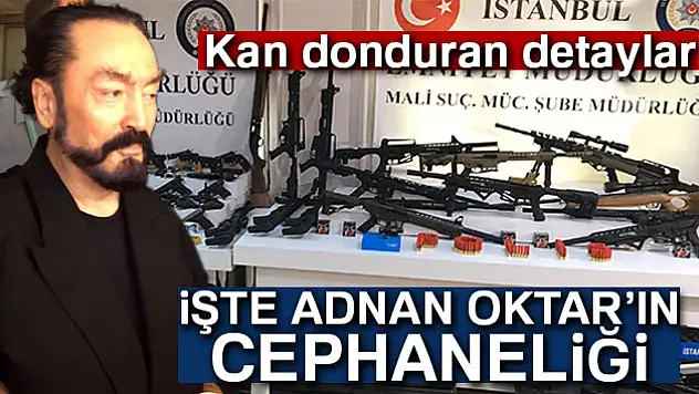 Adnan Oktar'dan ele geçirilen silahlar görüntülendi