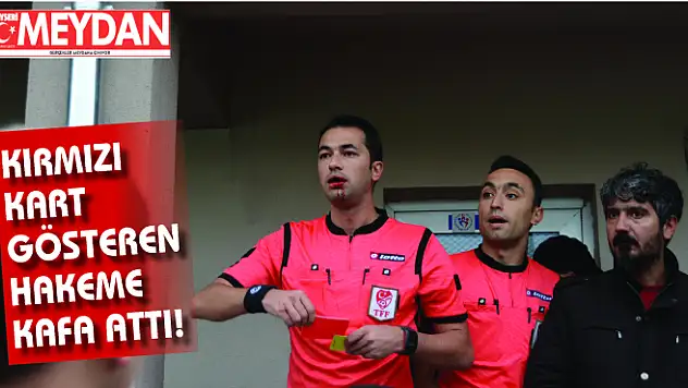 AMATÖR FUTBOLCU KIRMIZI KART GÖSTEREN HAKEME KAFA ATTI