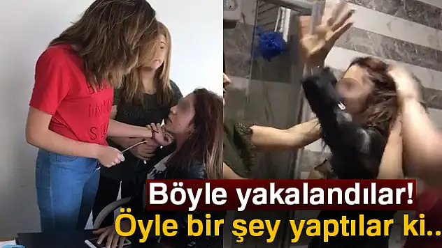 Arkadaşlarının ofisini basan kızlar terör estirdi