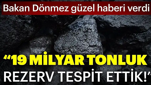 Bakan Dönmez: 19 Milyar Tonluk Kömür Rezervi Tespit Ettik