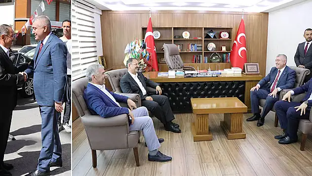 Bakan Özhaseki MHP İl Başkanlığını ziyaret etti
