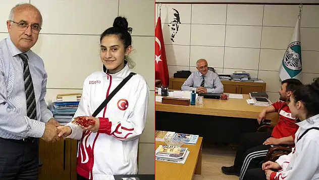 Başarılı sporcuya 20 çeyrek altın