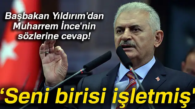 Başbakan Yıldırım: 'Sayın İnce seni birisi işletmiş'