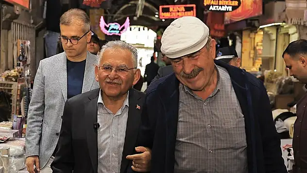 Başkan Büyükkılıç'tan Hacı Efendi Çarşısı'nda esnaf ziyareti