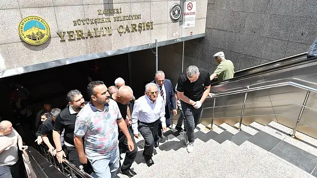 Başkan Büyükkılıç'tan Yeraltı Çarşısı'na ziyaret