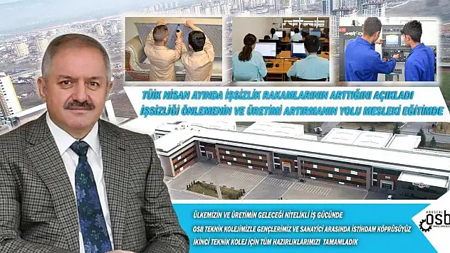 BAŞKAN NURSAÇAN: 'İŞSİZLİĞİ ÖNLEMENİN YOLU MESLEKİ EĞİTİMDE'