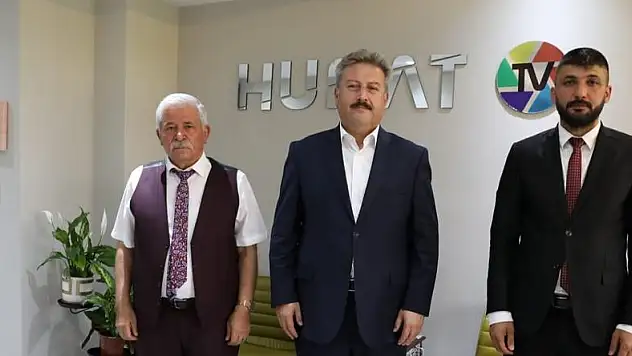 BAŞKAN PALANCIOĞLU, HUNAT TV'Yİ ZİYARET ETTİ