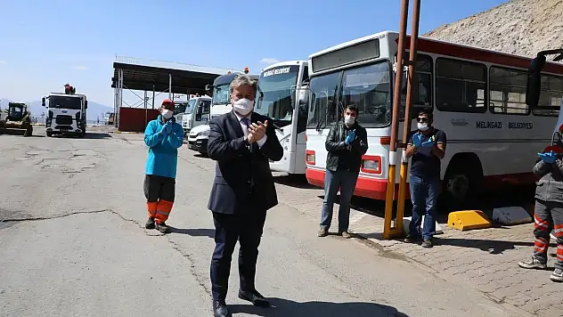 Başkan Palancıoğlu Melikgazi temizlik personelini alkışladı