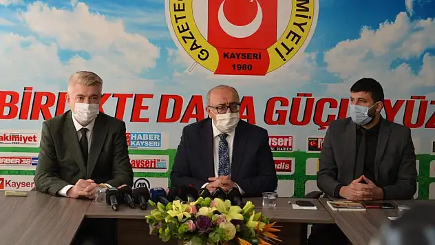 BAŞKAN SERKAN TOK, KAYSERİ GAZETECİLER CEMİYETİ'Nİ ZİYARET ETTİ