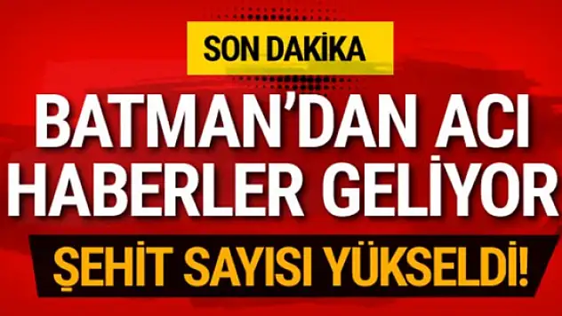 Batman'da askeri araca bombalı tuzak: 7 şehit