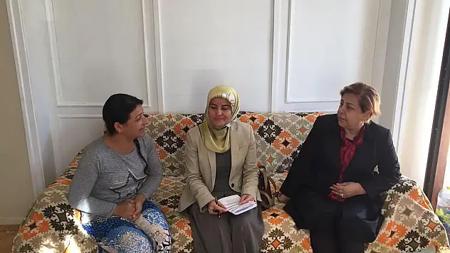 BAYAN KAMÇI İHTİYAÇ SAHİBİ AİLELERİ ZİYARET ETTİ