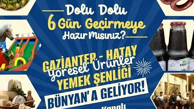 Bünyan'da yöresel ürünler ve yemek şenliği düzenlenecek