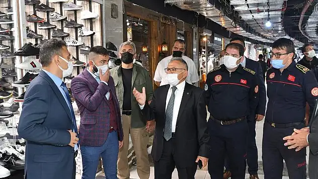BÜYÜKKILIÇ, YERALTI ÇARŞISI'NDA İNCELEMEDE BULUNDU, ESNAFI ZİYARET ETTİ
