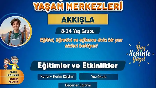 Büyükşehir KAYMEK'in ilçe sosyal yaşam merkezleri yaz okulu kayıtları başladı
