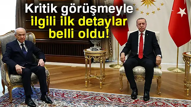Cumhurbaşkanı Erdoğan-Bahçeli görüşmesiyle ilgili ilk detaylar!