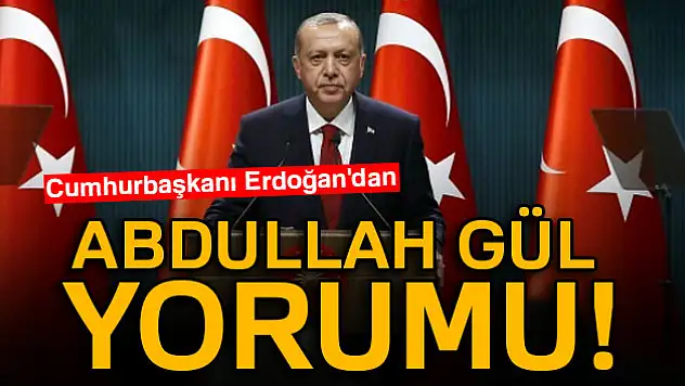 Cumhurbaşkanı Erdoğan'dan Abdullah Gül yorumu!