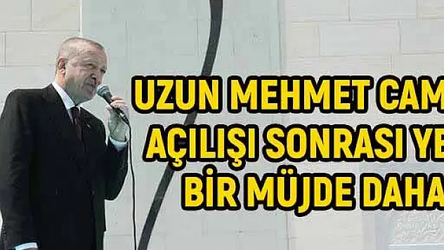 CUMHURBAŞKANI ERDOĞAN'DAN BİR MÜJDE SİNYALİ DAHA