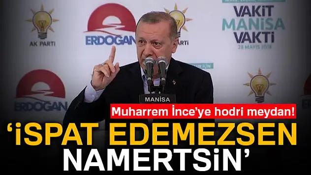 Cumhurbaşkanı Erdoğan'dan İnce'ye hodri meydan!