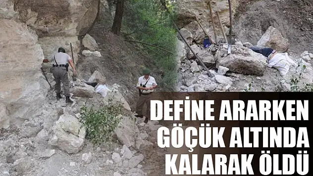 Dinamit patlatan defineciler göçük altında kaldı