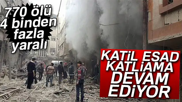 Doğu Guta'da korkunç tablo! 770 ölü, 4 binden fazla yaralı