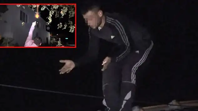 DUR İHTARINA UYMAYAN SÜRÜCÜ, BİNANIN ÇATISINA ÇIKARAK POLİSLE ÇATIŞTI!