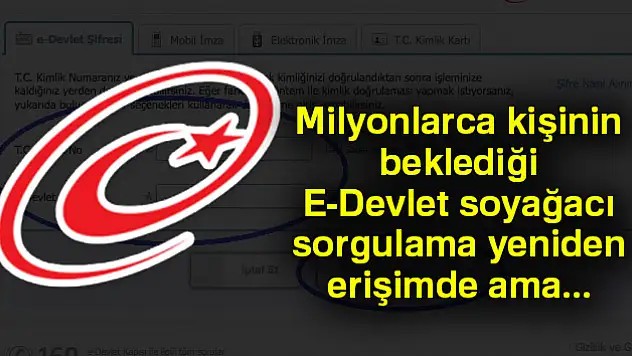 E-Devlet soyağacı sorgulama erişime açıldı ama...